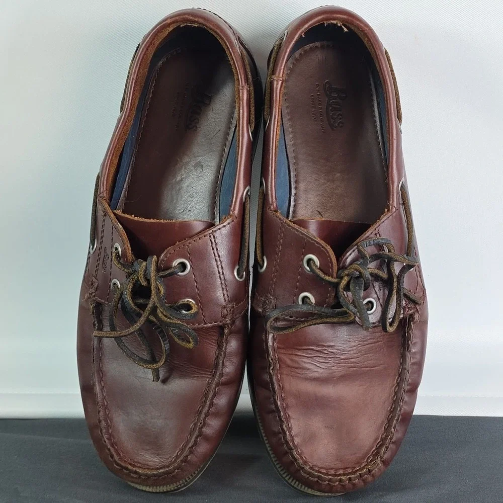 BASS Seafarer Leather Loafer Men's US Size 8.5W‎